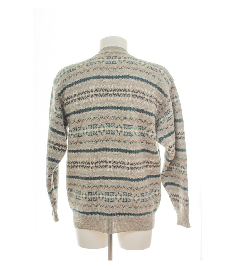 J.HARRIS Herren Strickjacke Gr. M Grau V-Ausschnitt Wolle Gemustert – Foto 4