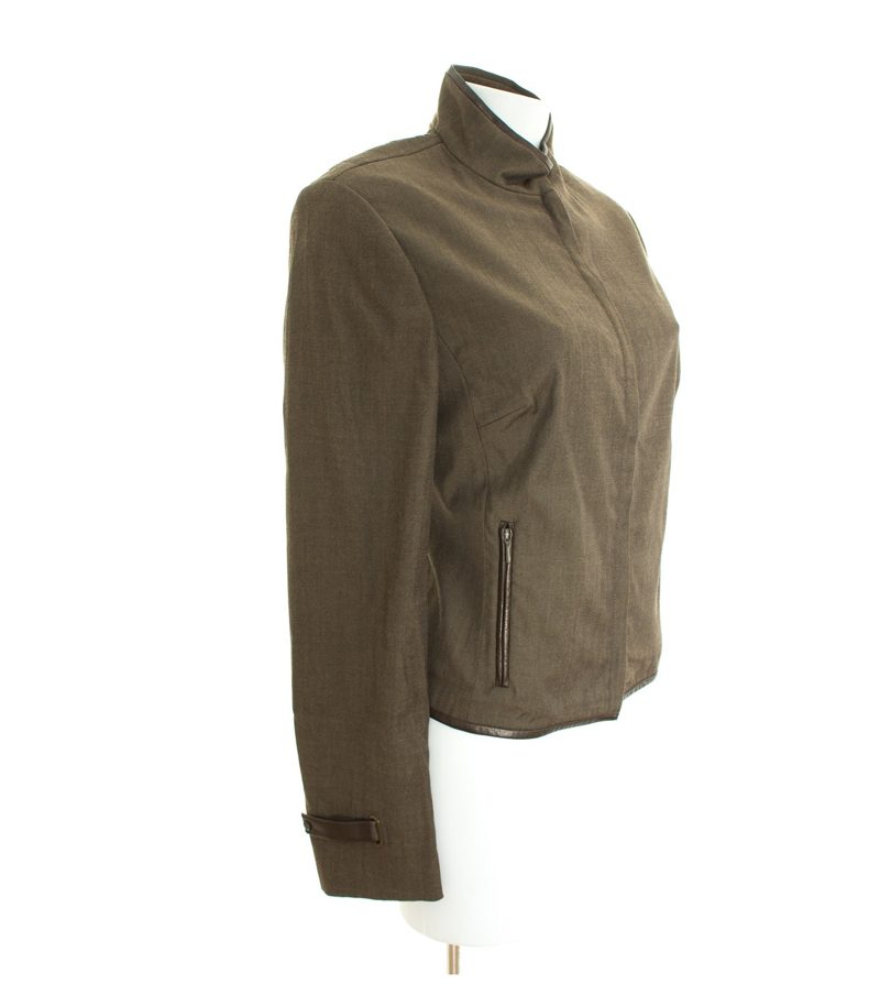 VIVENTY BERND BERGER Damen Blazer Gr. DE 38 Oliv Wolle – Foto 2