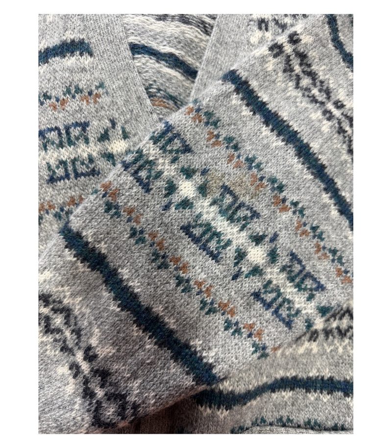 J.HARRIS Herren Strickjacke Gr. M Grau V-Ausschnitt Wolle Gemustert – Foto 8