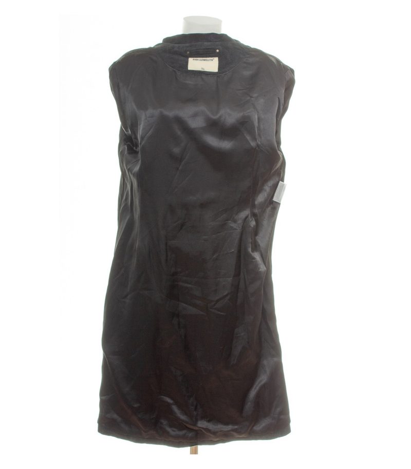 ANN LLEWELLYN Damen Mantel Gr. 42 Schwarz Ledermantel Leder – Foto 6