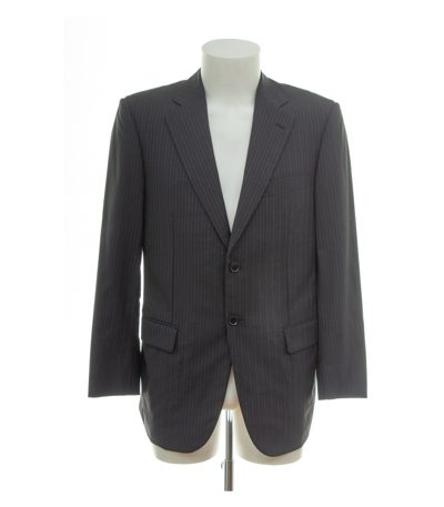 Pal Zileri Herren Sakko Einreiher Gr. 48 33B 427U 2 Grau Seidenmix Nadelstreifen