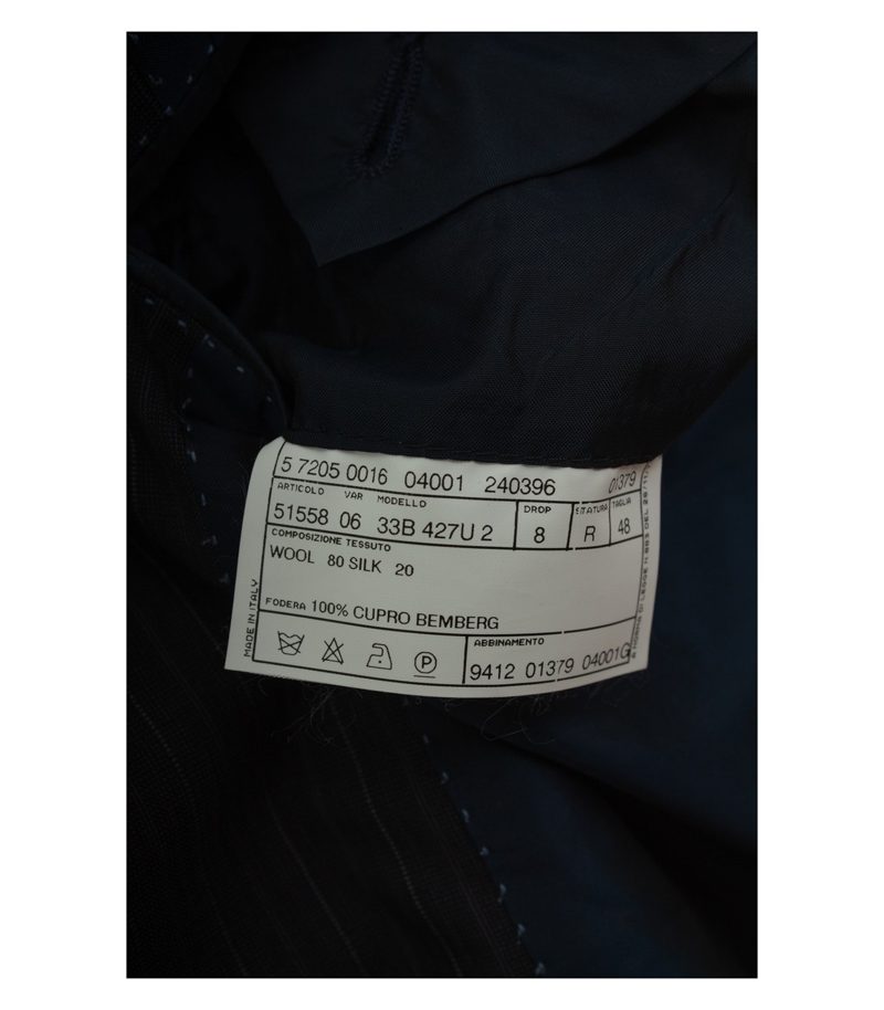 Pal Zileri Herren Sakko Einreiher Gr. 48 33B 427U 2 Grau Seidenmix Nadelstreifen – Foto 9