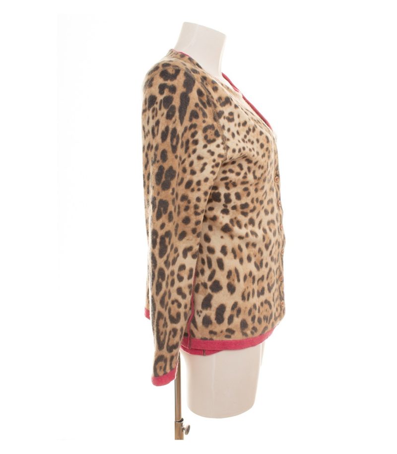 Basler Damen Twinset Gr. 42 Braun Tierfellmuster Schurwollmix – Foto 2