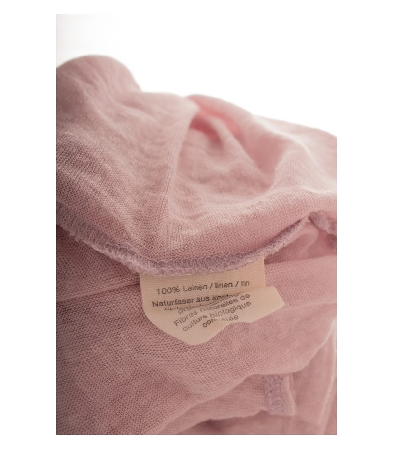 hessnatur Damen Langarmshirt Oberteil Gr. 44/46 Leinen Rosa Brusttasche – Foto 5
