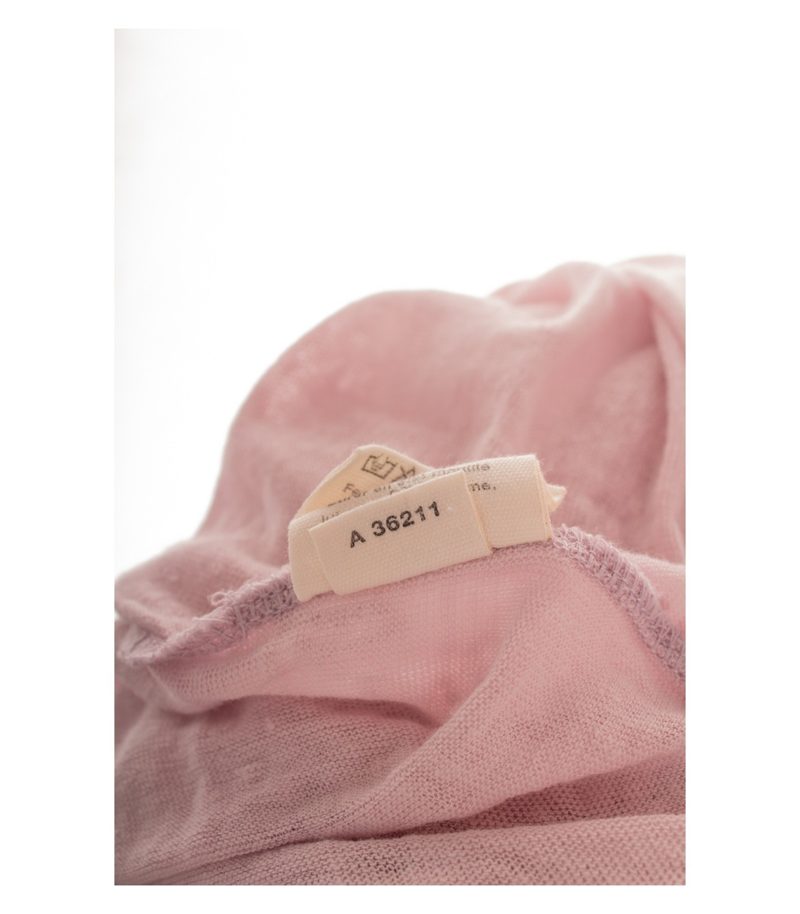 hessnatur Damen Langarmshirt Oberteil Gr. 44/46 Leinen Rosa Brusttasche – Foto 6