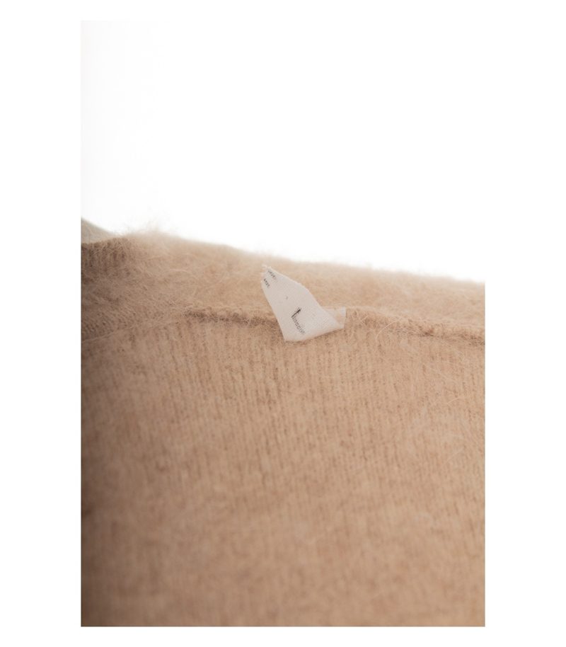 Medima Damen Weste Strickweste Gr. L Angora Beige Bindegürtel – Foto 5