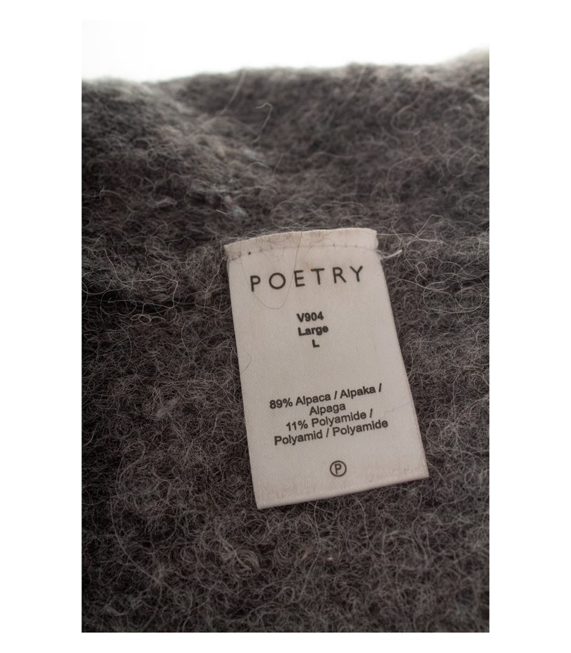 Poetry Damen Pullover Gr. L V904 Grau Alpakafilz Colour-Blocking – Foto 5