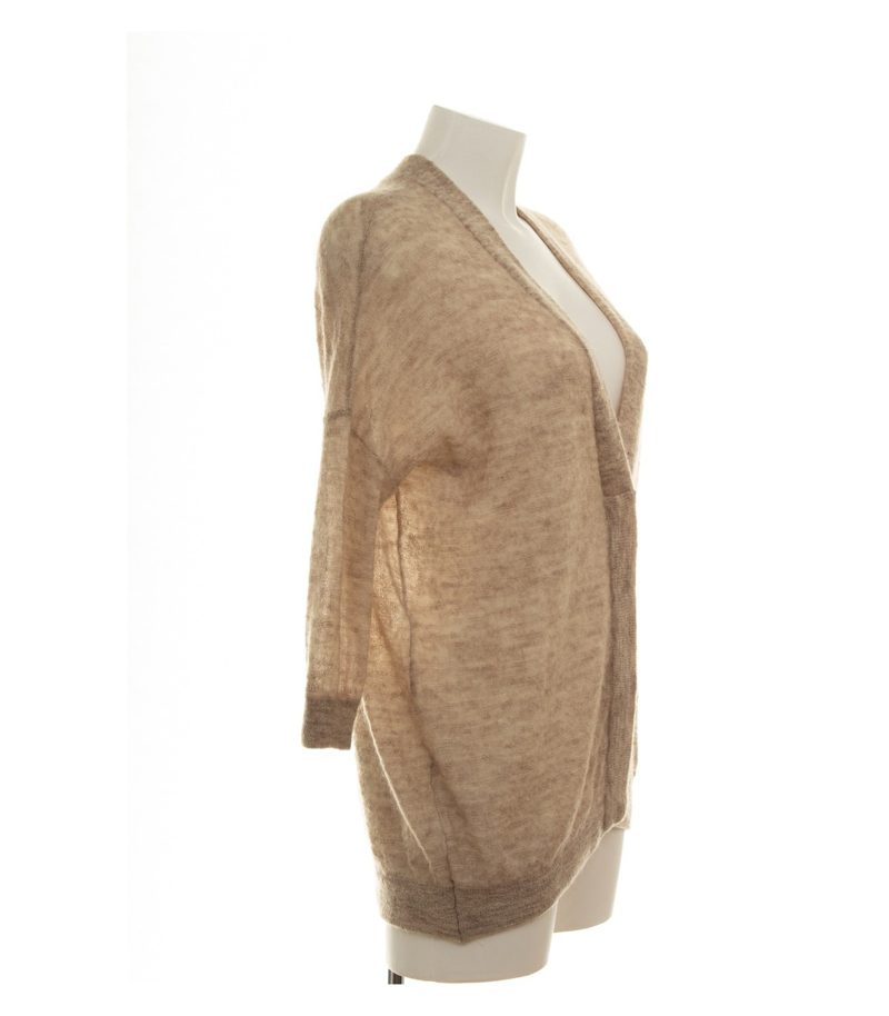 Campus Damen Strickjacke Gr. S Beige V-Ausschnitt Wollmix – Foto 2