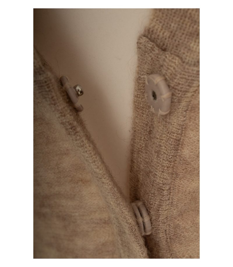 Campus Damen Strickjacke Gr. S Beige V-Ausschnitt Wollmix – Foto 6
