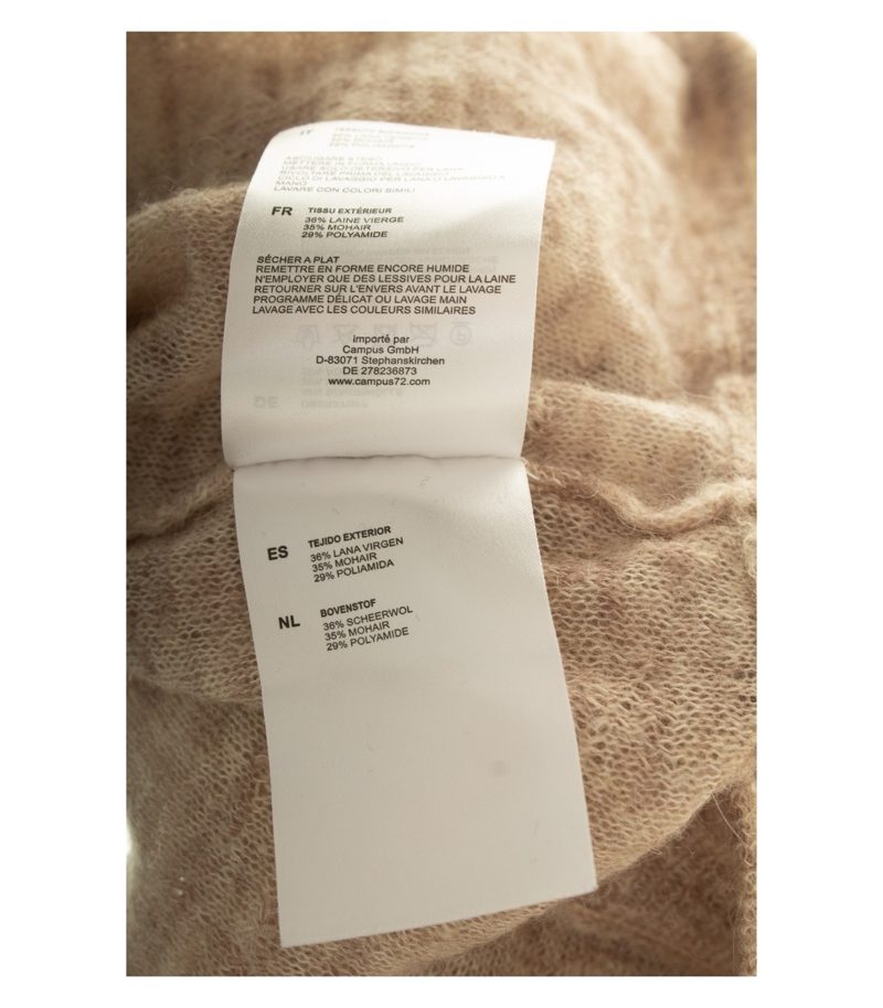 Campus Damen Strickjacke Gr. S Beige V-Ausschnitt Wollmix – Foto 8