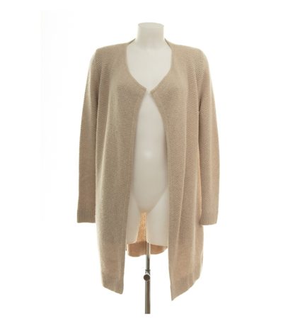 Boden Damen Strickjacke Gr. 40 (UK 12) Beige Strukturstrick Wollmix