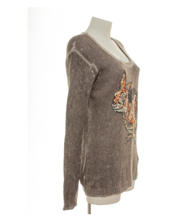 Princess Goes Hollywood Damen Pullover Gr. 36 Braun Wollmix Pailletten – Foto 2