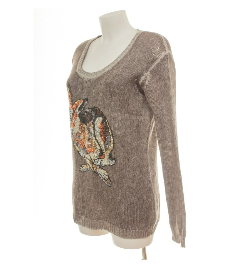Princess Goes Hollywood Damen Pullover Gr. 36 Braun Wollmix Pailletten – Foto 3