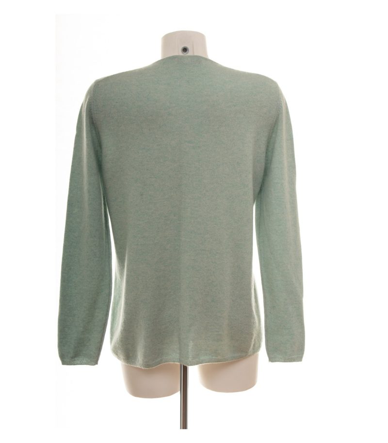 C&A Damen Pullover Gr. M Pure Cashmere Hellblau V-Ausschnitt Kaschmir – Foto 4
