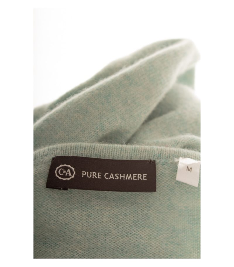 C&A Damen Pullover Gr. M Pure Cashmere Hellblau V-Ausschnitt Kaschmir – Foto 6