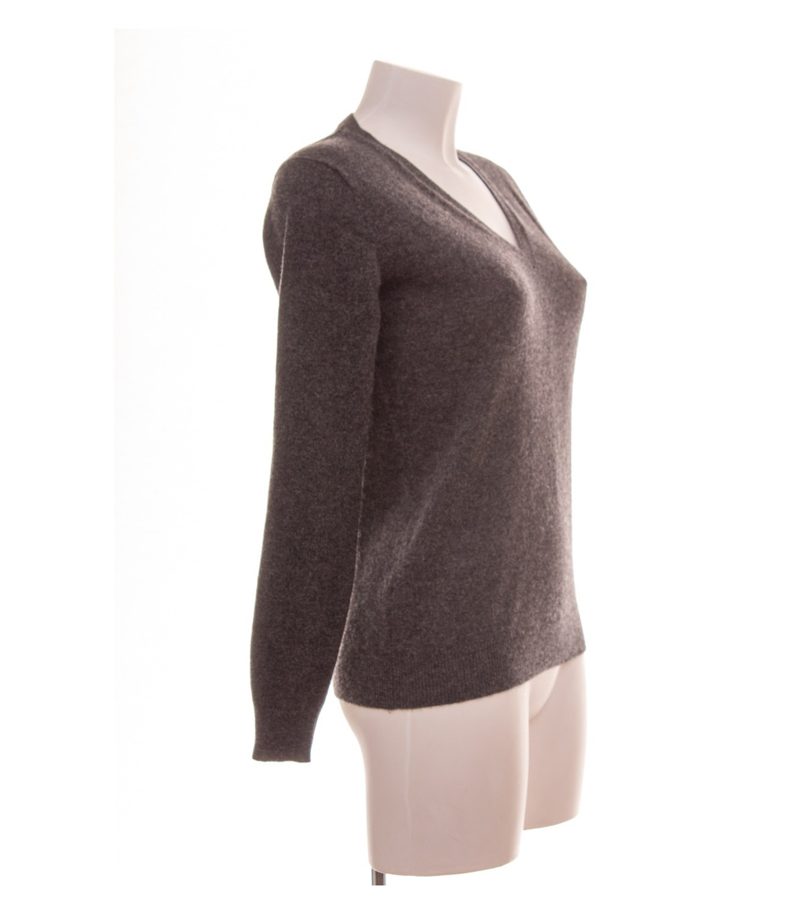 Dee Ocleppo Damen Pullover Gr. S Grau V-Ausschnitt Kaschmir – Foto 2