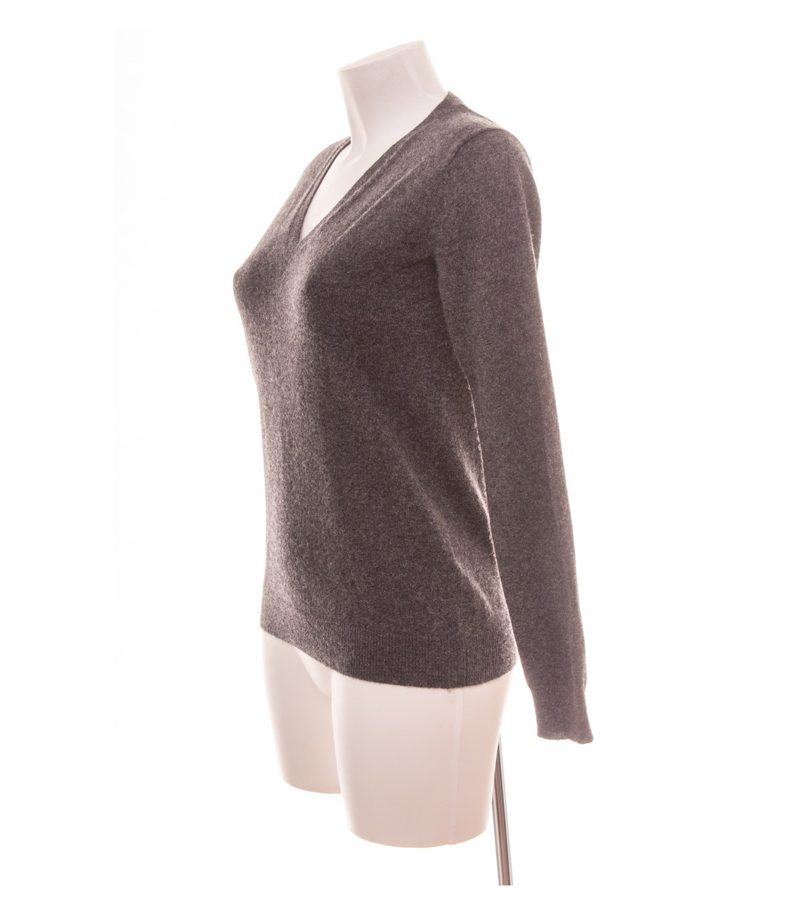 Dee Ocleppo Damen Pullover Gr. S Grau V-Ausschnitt Kaschmir – Foto 3