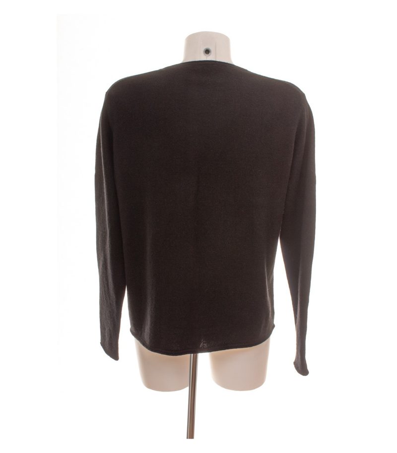 me & lou Damen Pullover Strickpullover Gr. L Kaschmir Schwarz V-Ausschnitt – Foto 4
