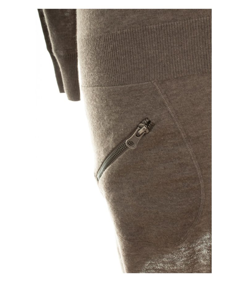 Massimo Dutti Damen Kleid Gr. M Graubraun Strickkleid Wollmix – Foto 5