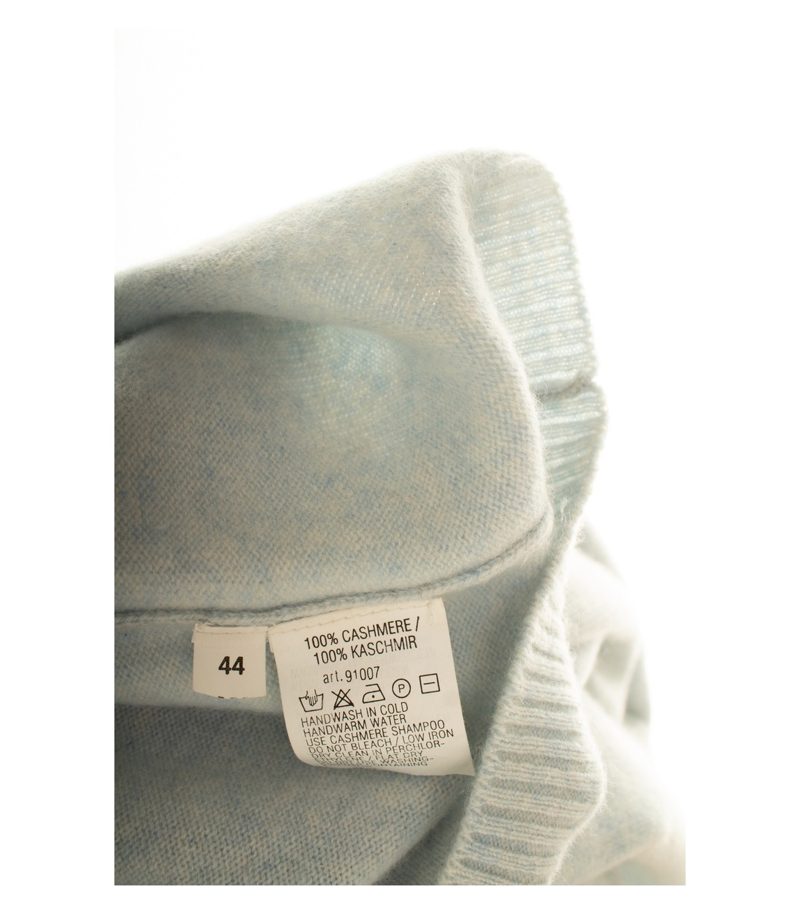 JoeTaft Damen Pullover Gr. 44 Hellblau Polokragen Kaschmir Meliert – Foto 6