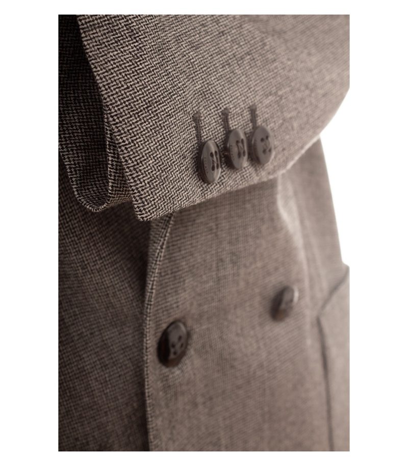 ESCADA Damen Blazer Gr. 44 Grau Zweireiher Wollmix Meliert – Foto 5