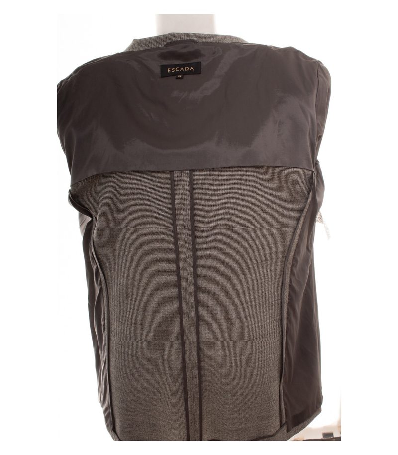ESCADA Damen Blazer Gr. 44 Grau Zweireiher Wollmix Meliert – Foto 6
