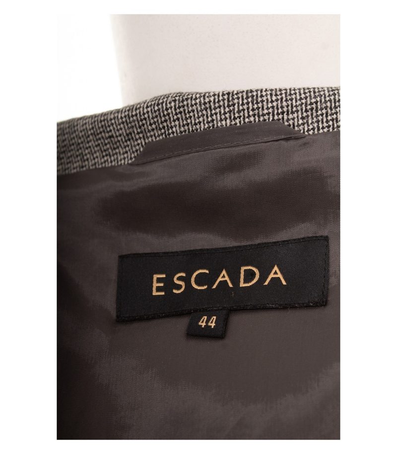 ESCADA Damen Blazer Gr. 44 Grau Zweireiher Wollmix Meliert – Foto 7