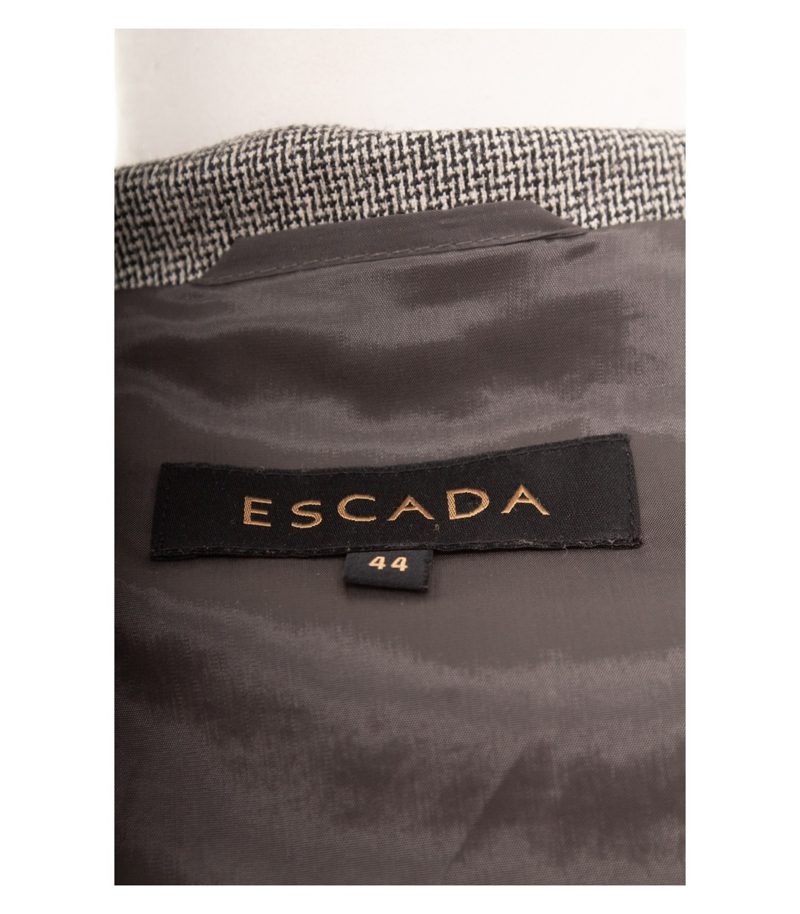 ESCADA Damen Blazer Gr. 44 Grau Zweireiher Wollmix Meliert – Foto 11