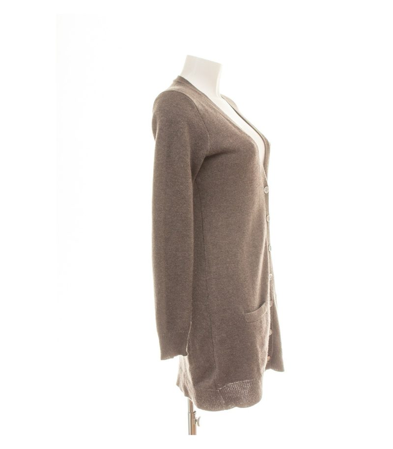 Lawrence Grey Damen Strickjacke Longcardigan Gr. L Kaschmir Braun V-Ausschnitt – Foto 2