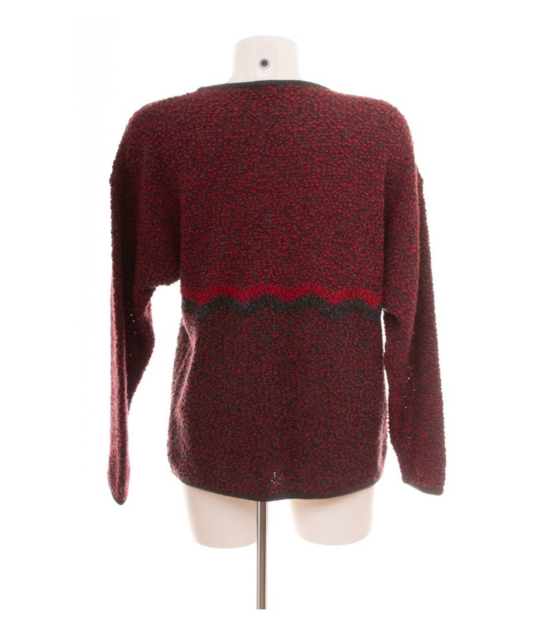 Etienne Aigner Damen Pullover Strickpullover Gr. 40 Wollmix Rot Rundhals – Foto 4