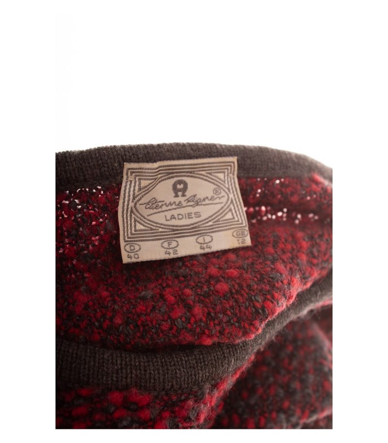 Etienne Aigner Damen Pullover Strickpullover Gr. 40 Wollmix Rot Rundhals – Foto 8
