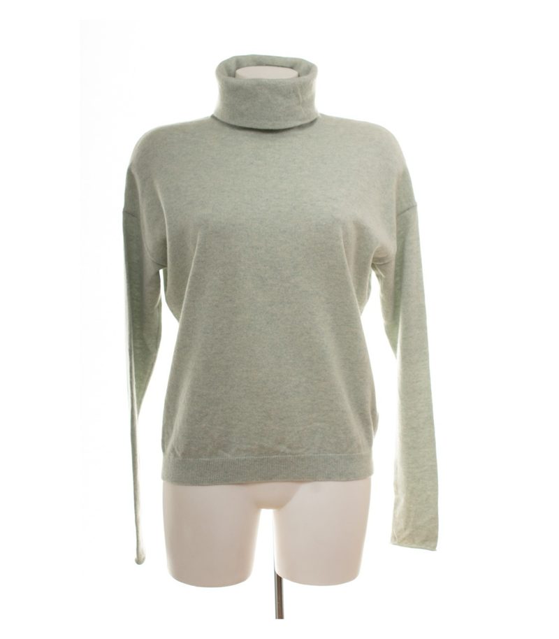 COS Damen Pullover Strickpullover Gr. S Kaschmir Blau Rollkragen – Foto 1