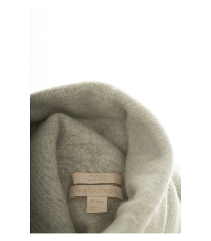 COS Damen Pullover Strickpullover Gr. S Kaschmir Blau Rollkragen – Foto 7