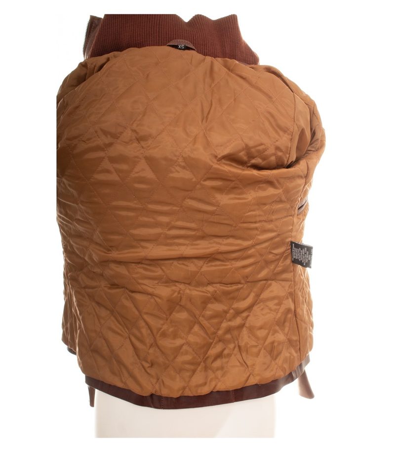 Damen Jacke Gr. XS Braun Lederjacke Leder – Foto 6