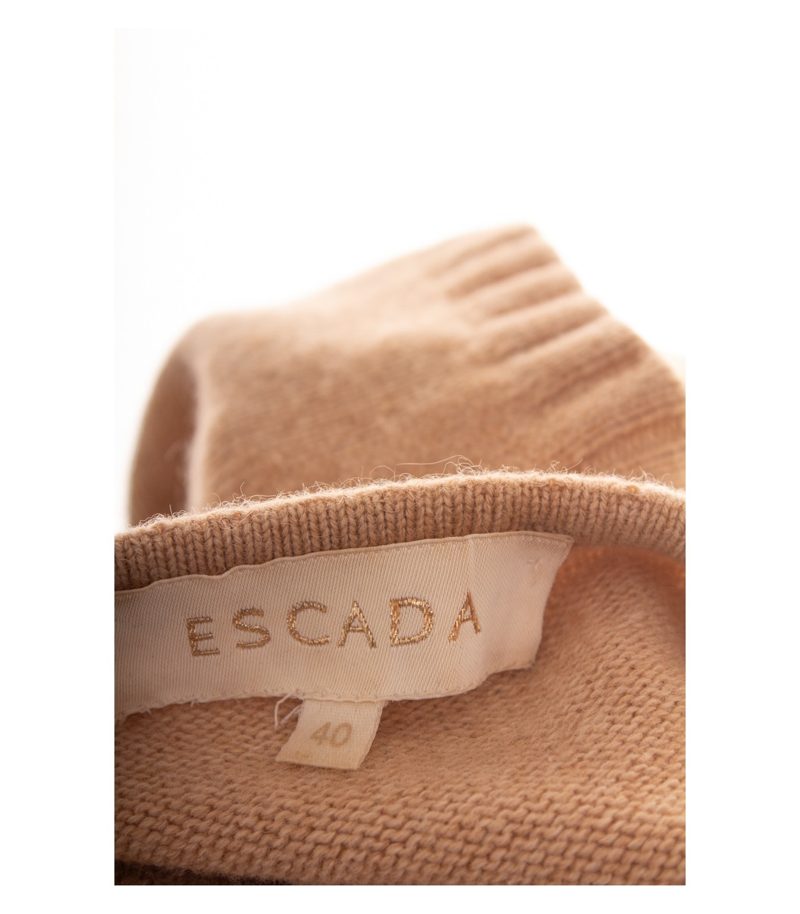 ESCADA Damen Pullunder Gr. 40 Beige Ärmellos Wollmix – Foto 5