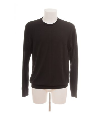 Uniqlo Herren Pullover Strickpullover Gr. L Wolle Schwarz Rundhalsausschnitt