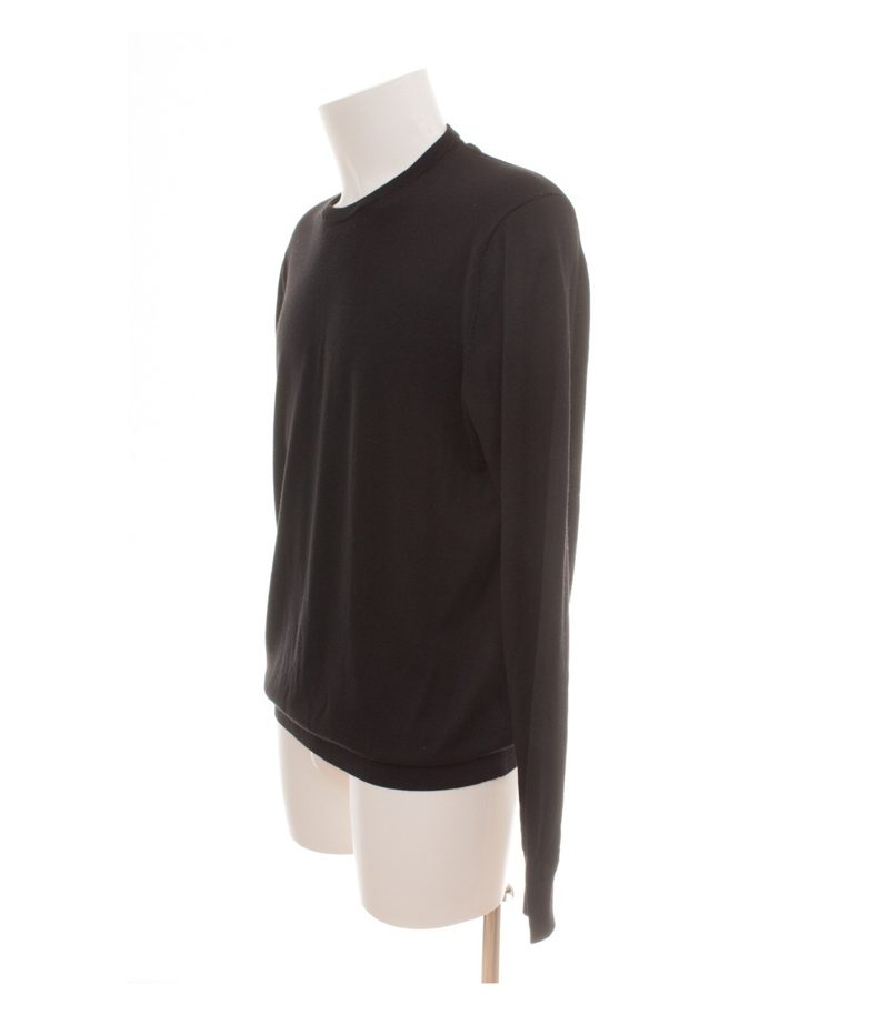 Uniqlo Herren Pullover Strickpullover Gr. L Wolle Schwarz Rundhalsausschnitt – Foto 2