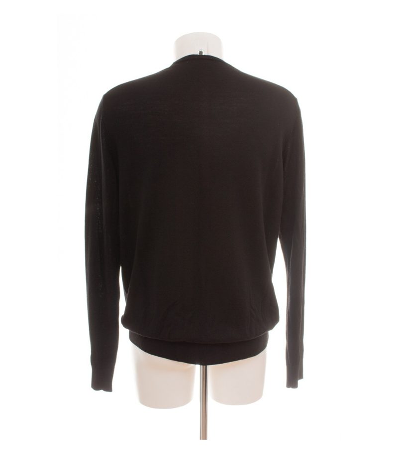 Uniqlo Herren Pullover Strickpullover Gr. L Wolle Schwarz Rundhalsausschnitt – Foto 3