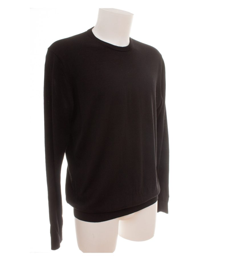 Uniqlo Herren Pullover Strickpullover Gr. L Wolle Schwarz Rundhalsausschnitt – Foto 4