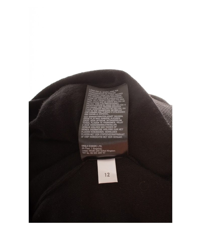 Uniqlo Herren Pullover Strickpullover Gr. L Wolle Schwarz Rundhalsausschnitt – Foto 9