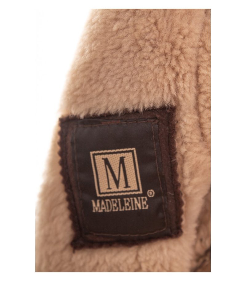 MADELEINE Damen Mantel Lammfellmantel Gr. 42 Leder Braun Einreiher – Foto 11