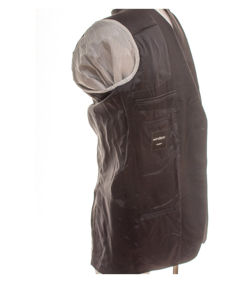 Windsor Herren Sakko Gr. 98 Schwarz Einreiher Wolle – Foto 8