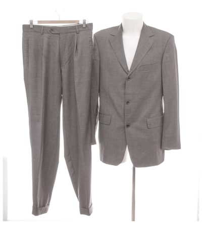 Hugo Boss Herren Anzug Gr. 94 Da Vinci Grau 2-Teiler Wolle Super 100