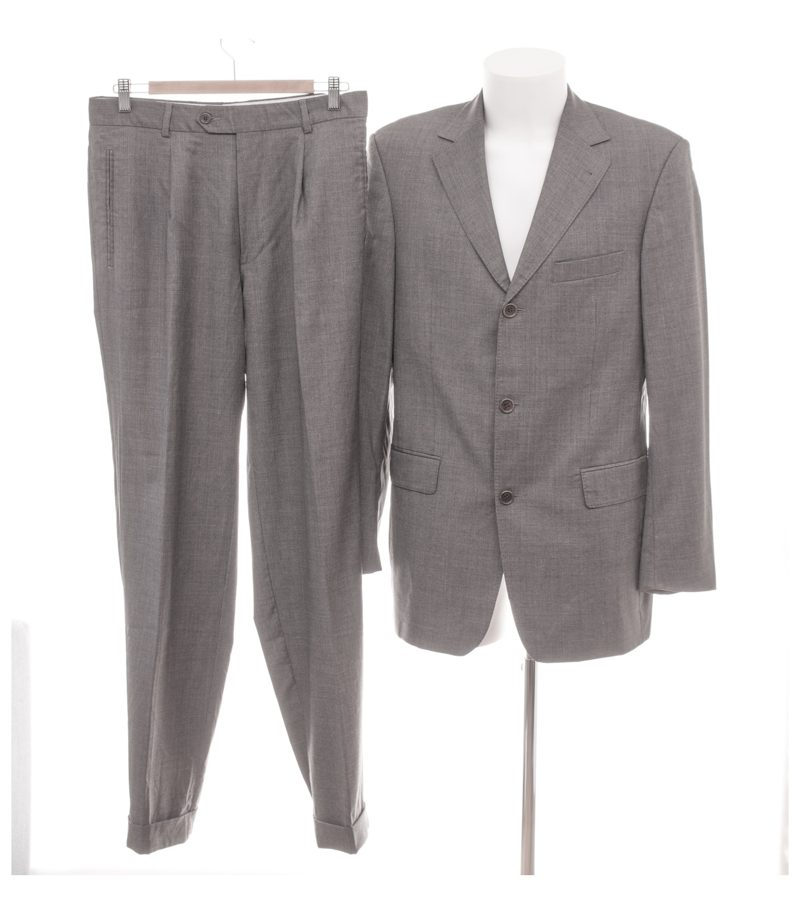 Hugo Boss Herren Anzug Gr. 94 Da Vinci Grau 2-Teiler Wolle Super 100 – Foto 1