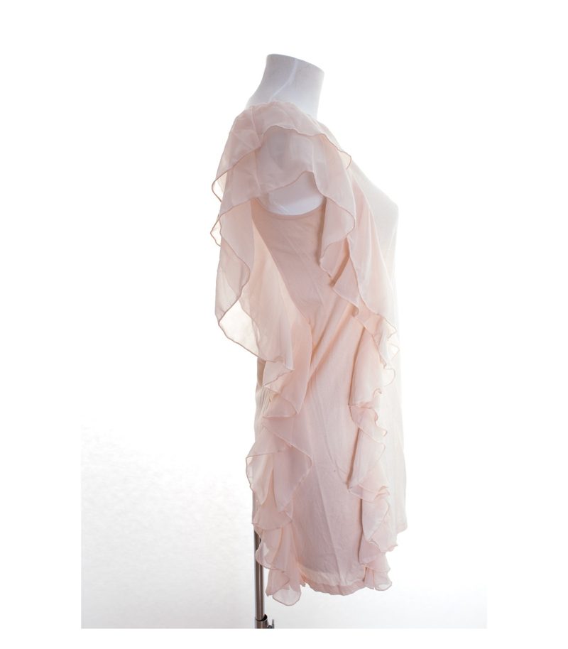 H&M Damen Garden Collection Kleid Sommerkleid Gr. XS Cremerosa – Foto 2