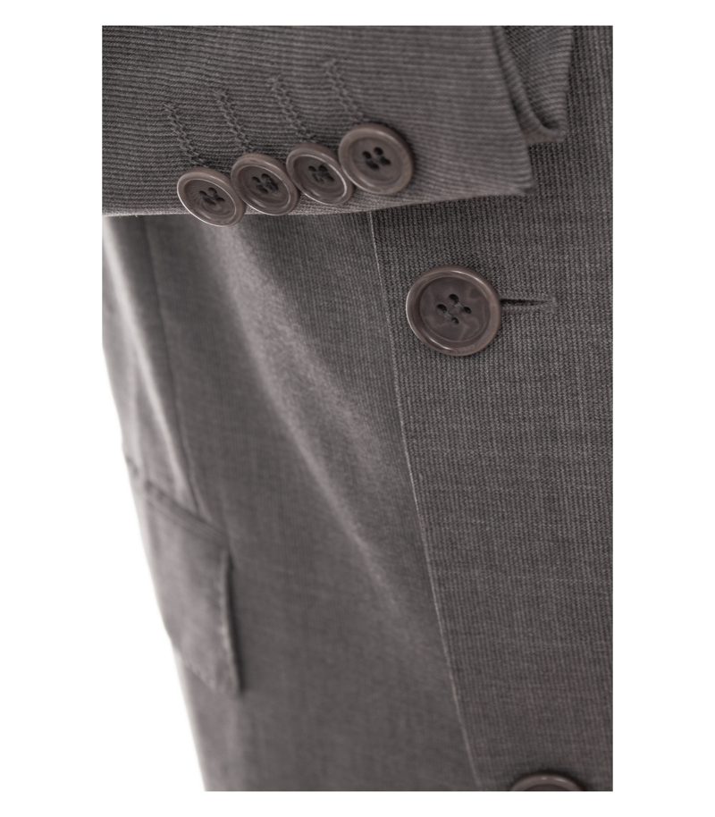 Hugo Boss Herren Anzug Gr. 94 Da Vinci Grau 2-Teiler Wolle Super 100 – Foto 4