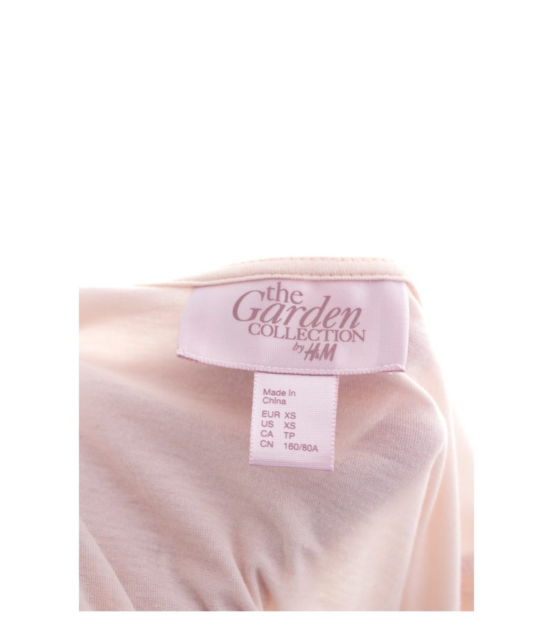 H&M Damen Garden Collection Kleid Sommerkleid Gr. XS Cremerosa – Foto 4