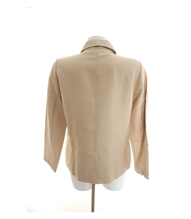 Eddie Bauer Damen Sommerjacke Gr. S Taupe Seide Leinen – Foto 4