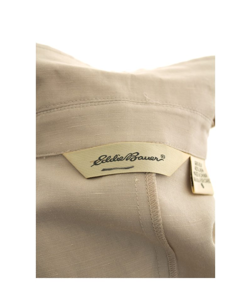 Eddie Bauer Damen Sommerjacke Gr. S Taupe Seide Leinen – Foto 5