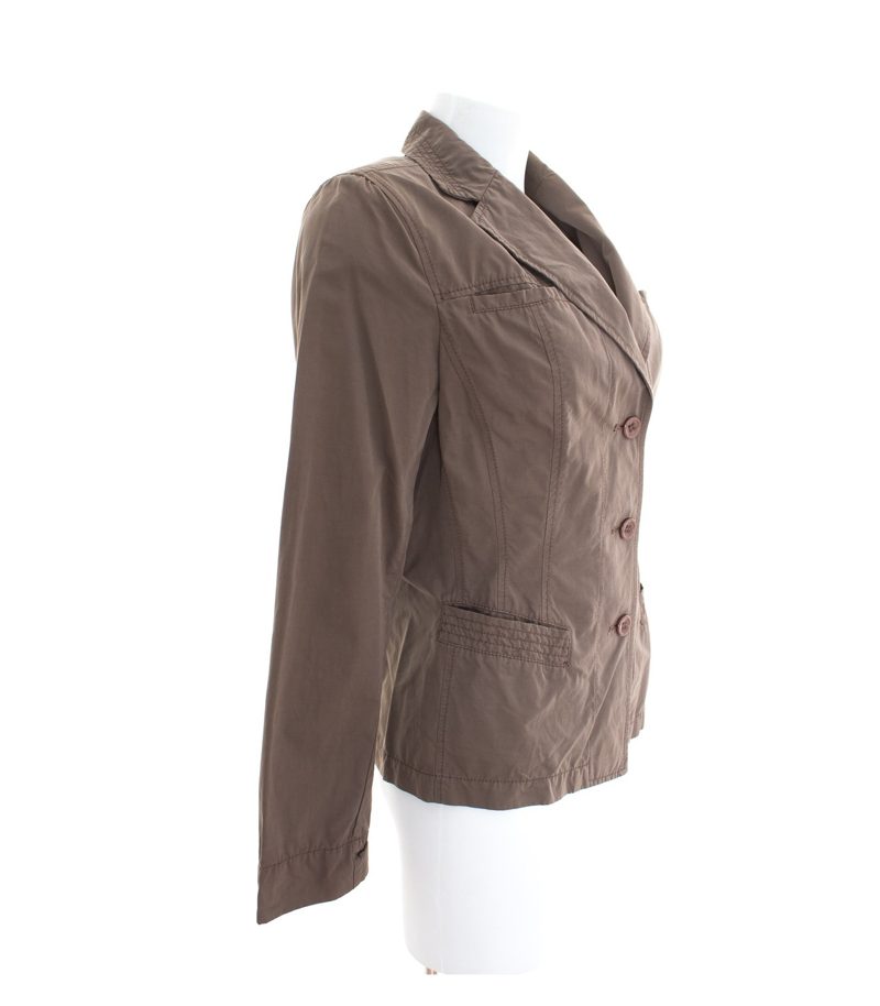 MARCO PECCI Damen Blazer Casual Gr. DE 38 Pastellbraun Baumwolle – Foto 2